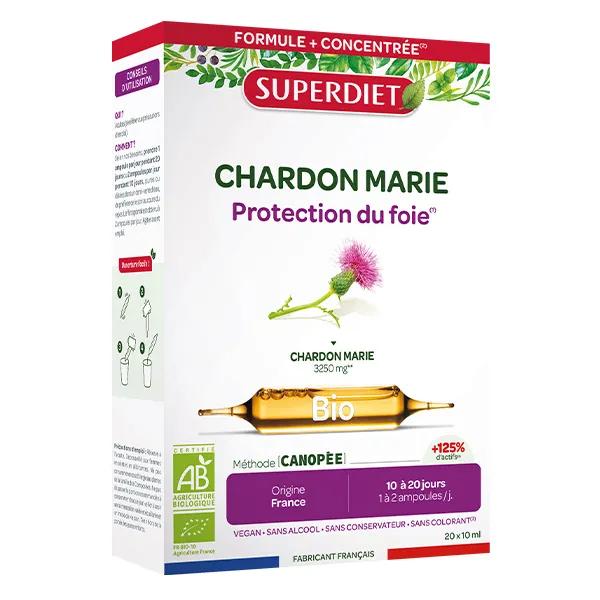 Superdiet Chardon Marie Bio 20 ampoules de 15ml