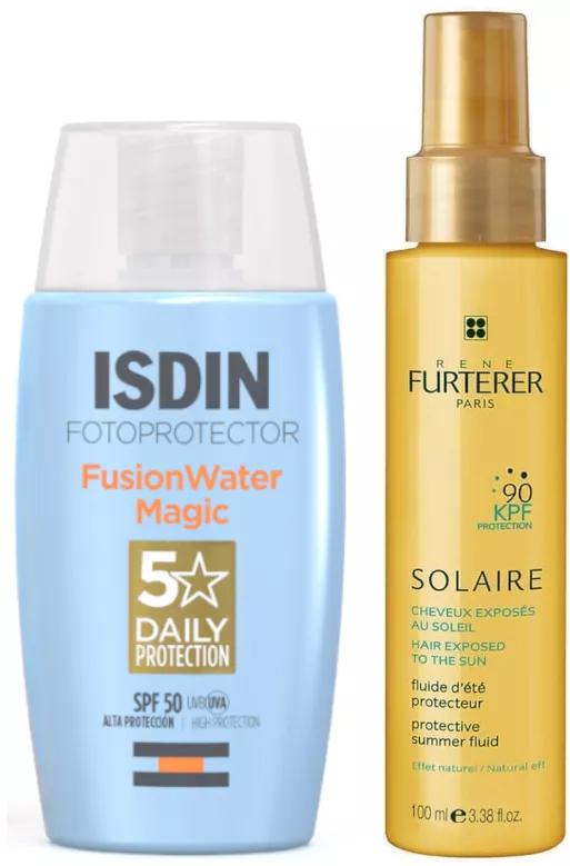 Isdin Fusion Water SPF50 50 ml + Rene Furterer Fluido Protettivo Solare KPF 50+ 100 ml