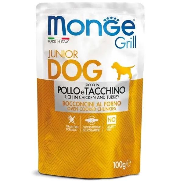 Monge Grill Puppy & Junior Bocconcini Con Pollo E Tacchino 100 G