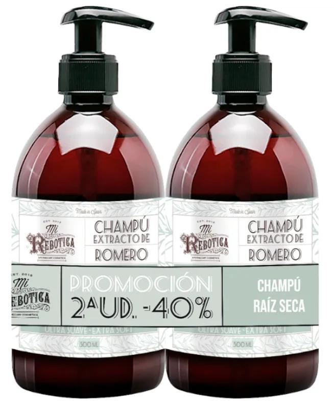 Mi Rebotica Shampoing Ultra Doux à l&#39;Extrait de Romarin 2x500 ml