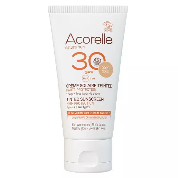 Acorelle Nature Sun Crème Solaire Teintée Bio SPF30 Doré 50ml