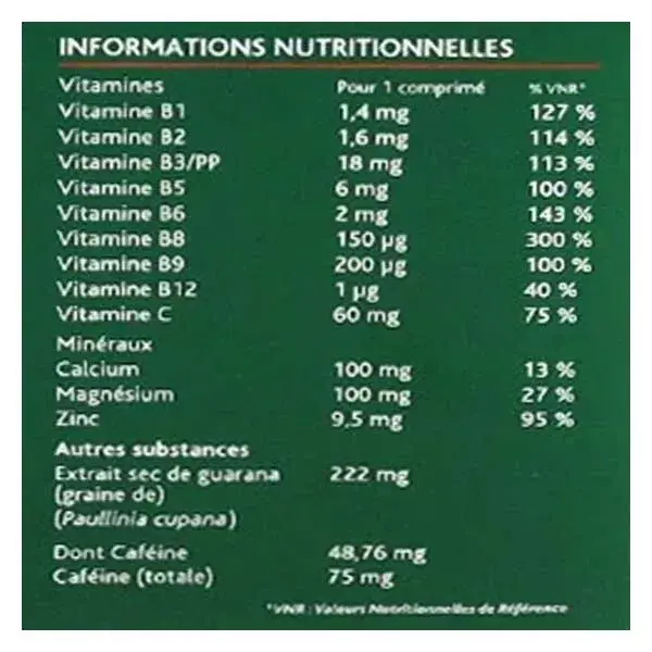 Viatris Santé Vitalité Boost Vitamines et Guarana 20 comprimés effervescents