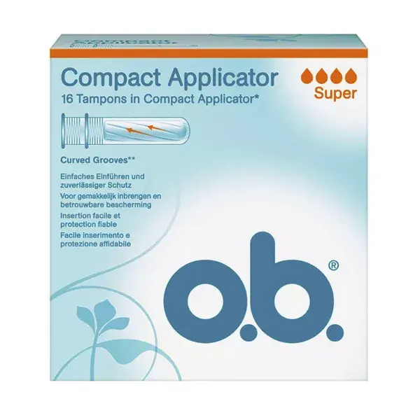 Aplicador de OB ProComfort Super caja 16 tampones con aplicador
