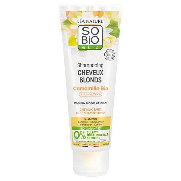 So'Bio Étic Cheveux Blonds Shampoing Camomille & Jus de Citron Bio 250ml
