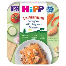 Hipp Bio La Mamma Lasagnes Petits Légumes Saumon +15m 250g