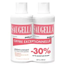 Saugella Poligyn Soin Lavant Intime Quotidien Lot de 2 x 500ml