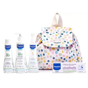 Mustela Mochila Little Moments Polka Dot 4 Produtos de Higiene