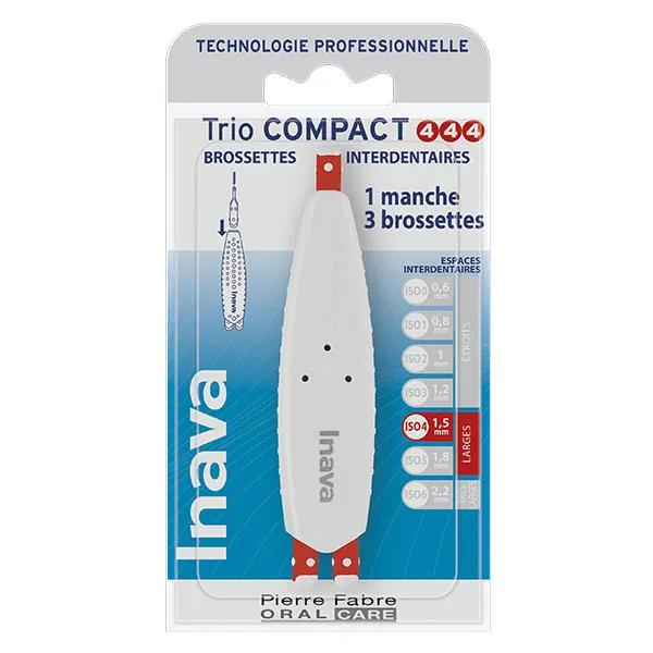 Inava Spazzolini Interdentali 1.5mm Trio Compact Spazi Larghi 3 ricariche
