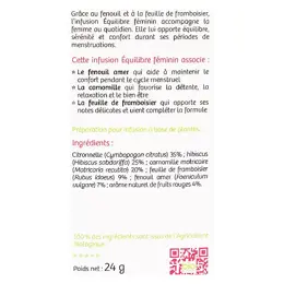 Vitavea BioNutrisanté - Infusion Équilibre Féminin - Saveur Framboise - 20 sachets