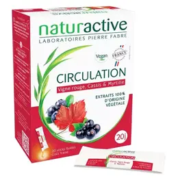 Naturactive Circulation Goût Fraise 20 sticks fluides Vegan