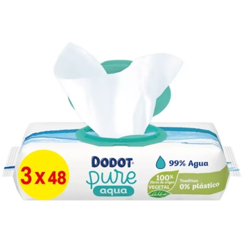 Dodot Aqua Pure Toallitas, 3 paquetes - 144 toallitas - INCI Beauty