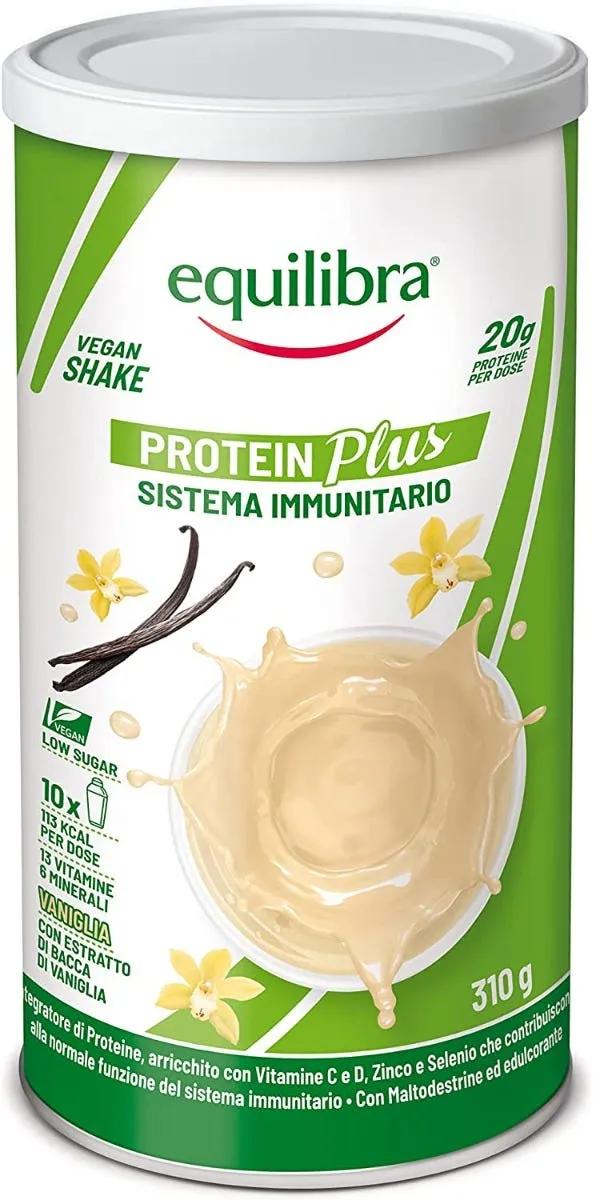 Equilibra Protein Plus Vaniglia Whey Shake per Sistema Immunitario e Massa Muscolare da 310 g