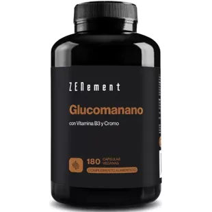 ZENement Glucomannan + Vitamin B3 and Chromium 180 Capsules
