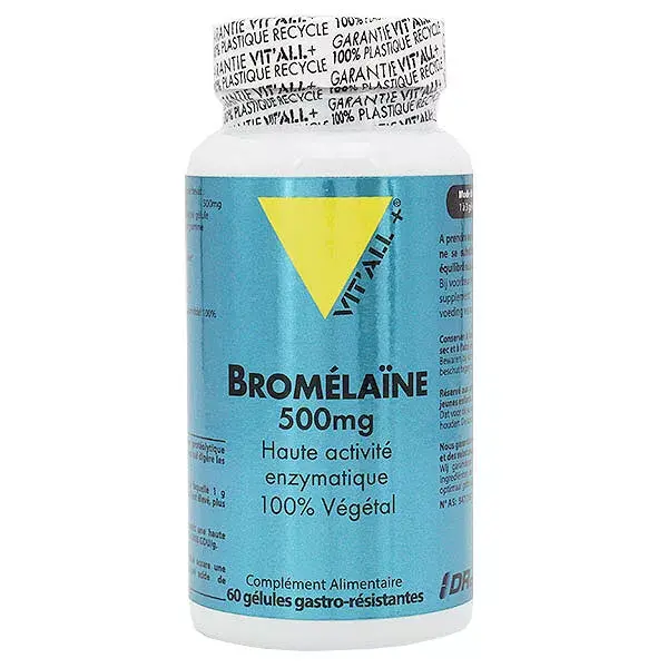 Vit'all+ Bromélaïne 500mg 60 gélules gastro-résistantes