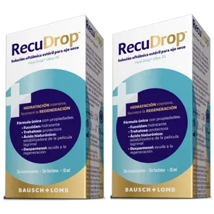 Solução oftálmica para olhos secos RecuDrop 2x10 ml