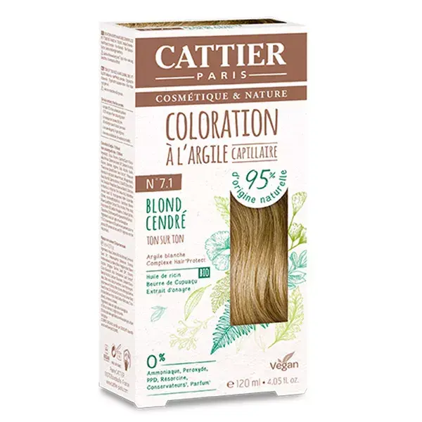 Cattier Coloration Ton sur Ton Ash Blonde 7.1 120ml