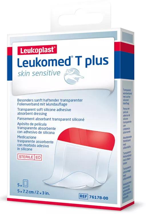 Leukomed T Plus Skin Sensitive 5 cm x 7,2 cm 5 uds