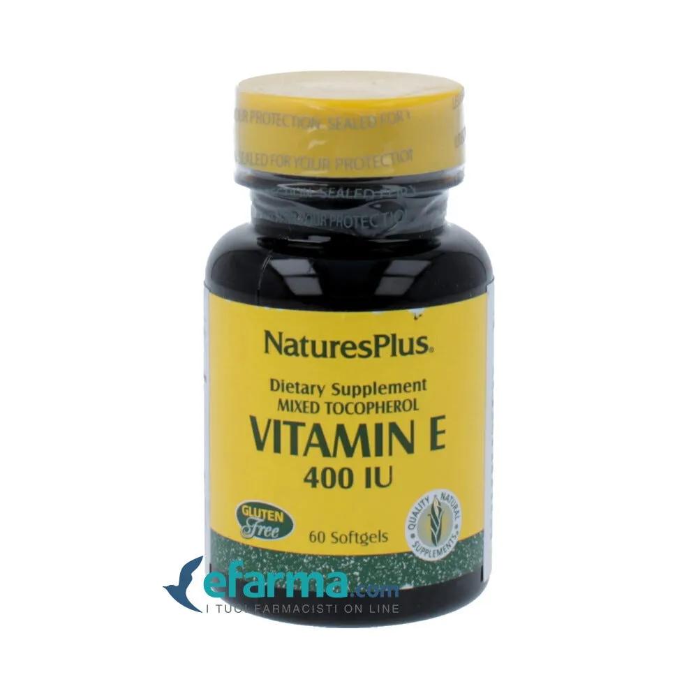 Nature's Plus Vitamina E 400 UI Integratore Antiossidante 60 Capsule