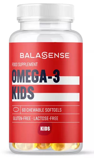 Balasense Omega 3 Crianças Vitaminas D+E 60 Cápsulas Suave Online | Atida