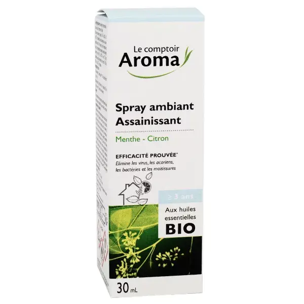 Le Comptoir Aroma Air Pur Spray Ambiant  Desinfectante Menta Limón Bio 30ml