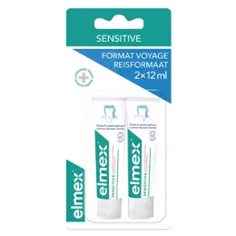 Elmex Dentifrice Sensitive Voyage 2 x 12ml