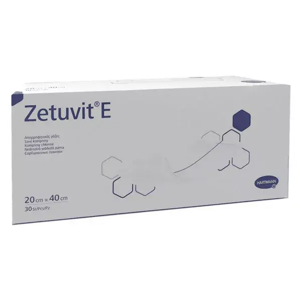 Hartmann Zetuvit-E Non Sterile American Absorbent Dressing with Hydrophobic Back 20 x 40cm 30 units