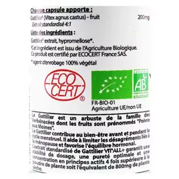 Vit'all+ Gattilier 200mg Bio 90 gélules végétales