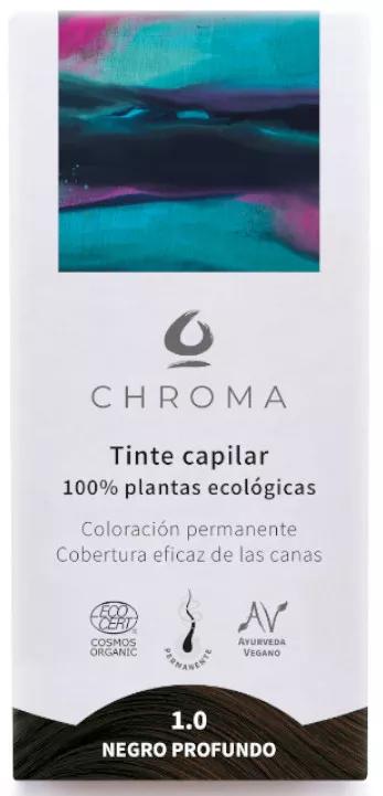 Chroma Tintura de cabelo Natural Deep Black 1.0 500 gr