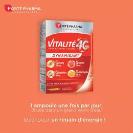 Forté Pharma Vitalité 4G Dynamisant Coup de fouet naturel Vitamine C 20 ampoules