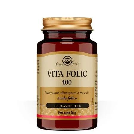 Solgar Vita Folic 400 Integratore Acido Folico 100 Tavolette