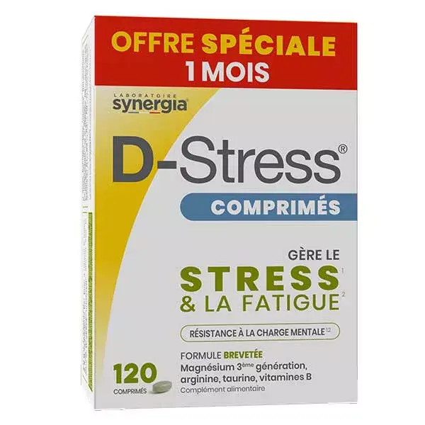 Synergia D-Stress Tablet Eco Pack 1 Month Box of 120 tablets
