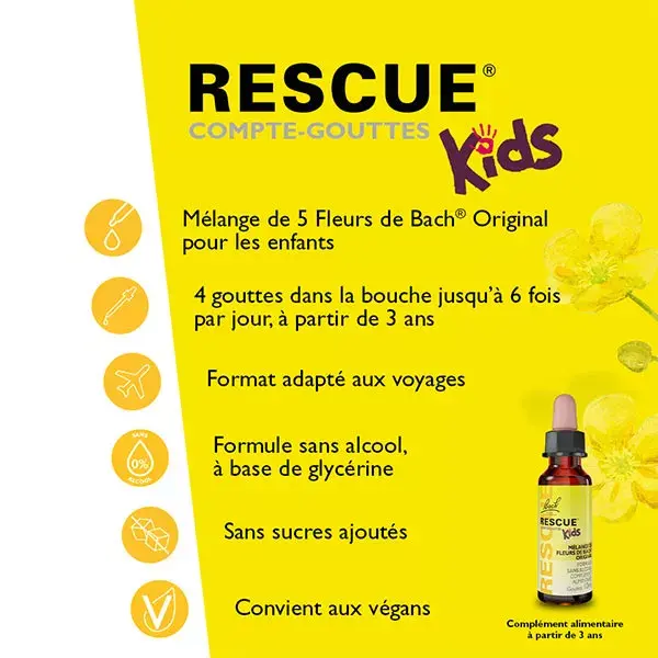 Fleurs de Bach - Rescue Remedy Niños - Gotas 10ml