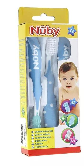 Nûby Set Cepillo Dientes Educativo Azul