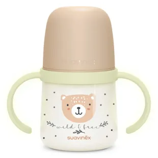 Suavinex Wild&amp;Free Baby Bottle with Shining Handles Beige +6m 150ml
