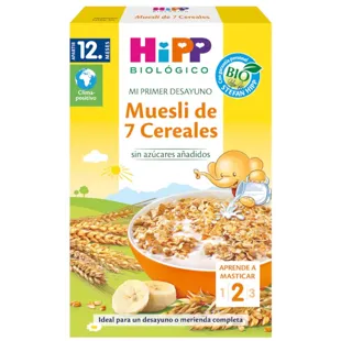 HiPP Biológico Mi Primer Desayuno Muesli de 7 Cereales +12m 200 gr