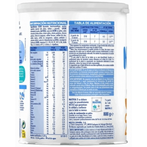 Nativa 2 Follow-on Milk 2x800 gr