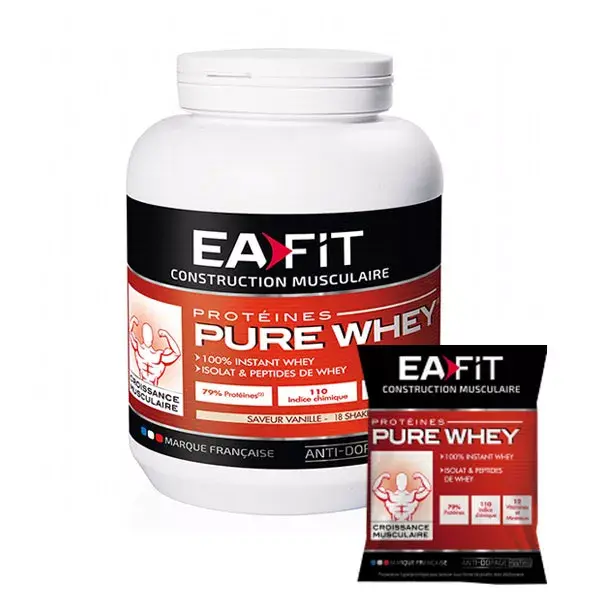 EAFIT Pure Whey costruzione muscolare vaniglia gusto 750g