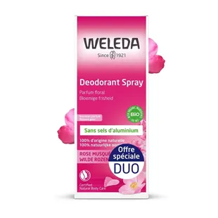 Weleda Duo Deodorante Rose Muschiata Lotto di 2 x 100ml