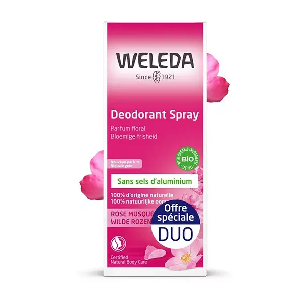 Weleda Duo Rosehip Deodorant Pack of 2 x 100ml