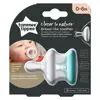 Tommee Tippee Sucette Closer to Nature 0-6m Bleue Blanche Lot de 2