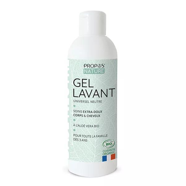 Propos'Nature - Gel de ducha neutro orgánico - Sin perfume - 95% natural - 200ml