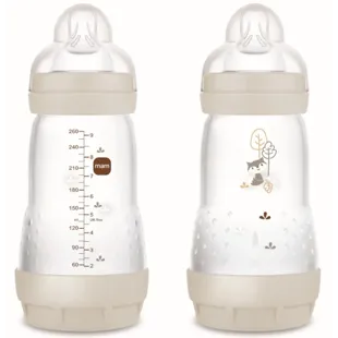 MAM Easy Start Biberão Anti-cólicas Fluxo Médio Neutro Mate 2-4m 2x260 ml