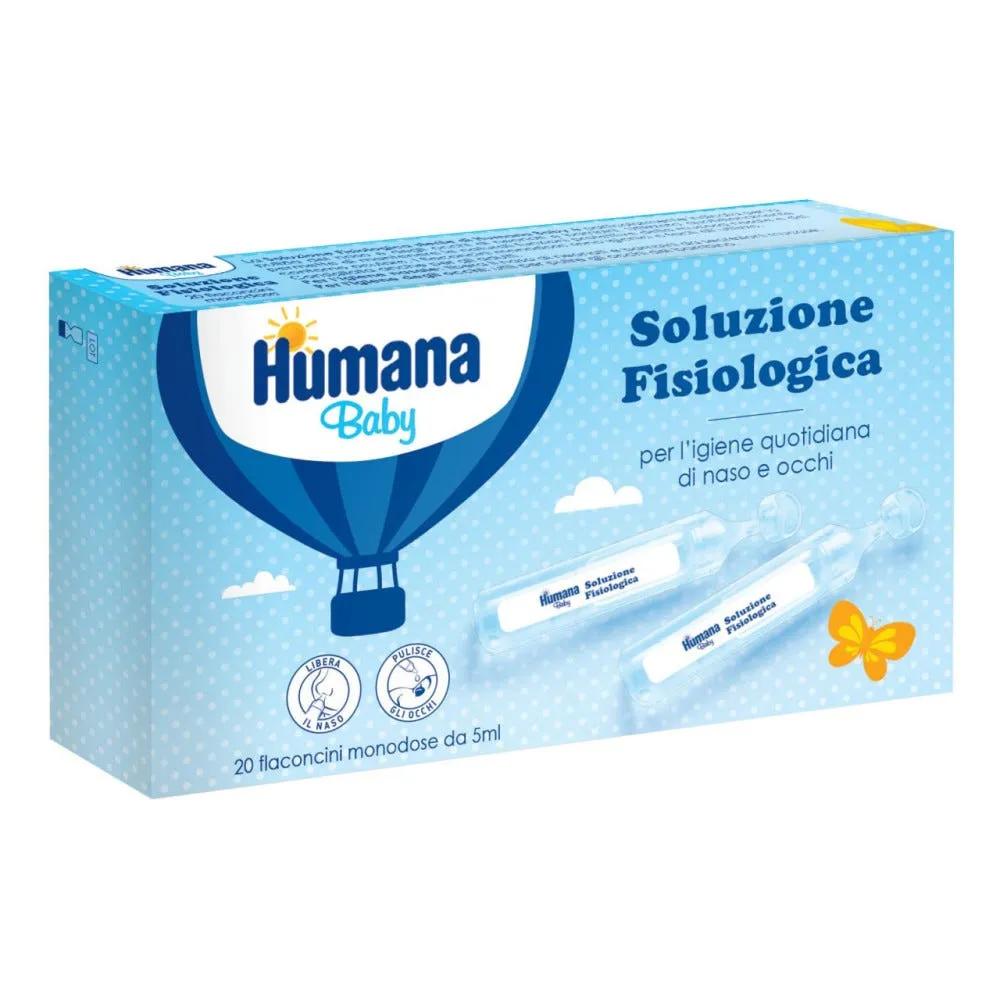 Humana Baby Soluzione Fisiologica Igiene Pulizia Nasale 5mlx20 Flaconcini