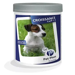 Pet Phos Croissance CA/P2 Chien 500 unités 