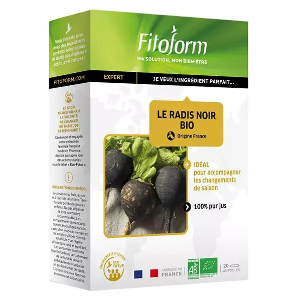 Fitoform Le Radis Noir Bio 20 ampoules