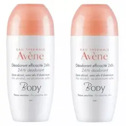 Avène Body Déodorant Efficacité 24h Lot de 2 x 50ml 