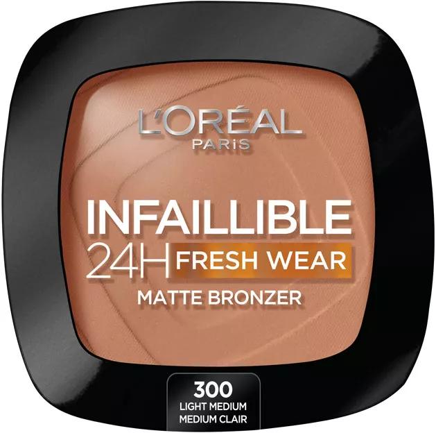 L'Oréal Paris Infallible 24H Matte Bronzing Powder Tonalidade 300 Light Medium