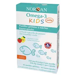 Norsan Oméga 3 Kids Jelly Huile de Poisson 45 pastilles à mâcher