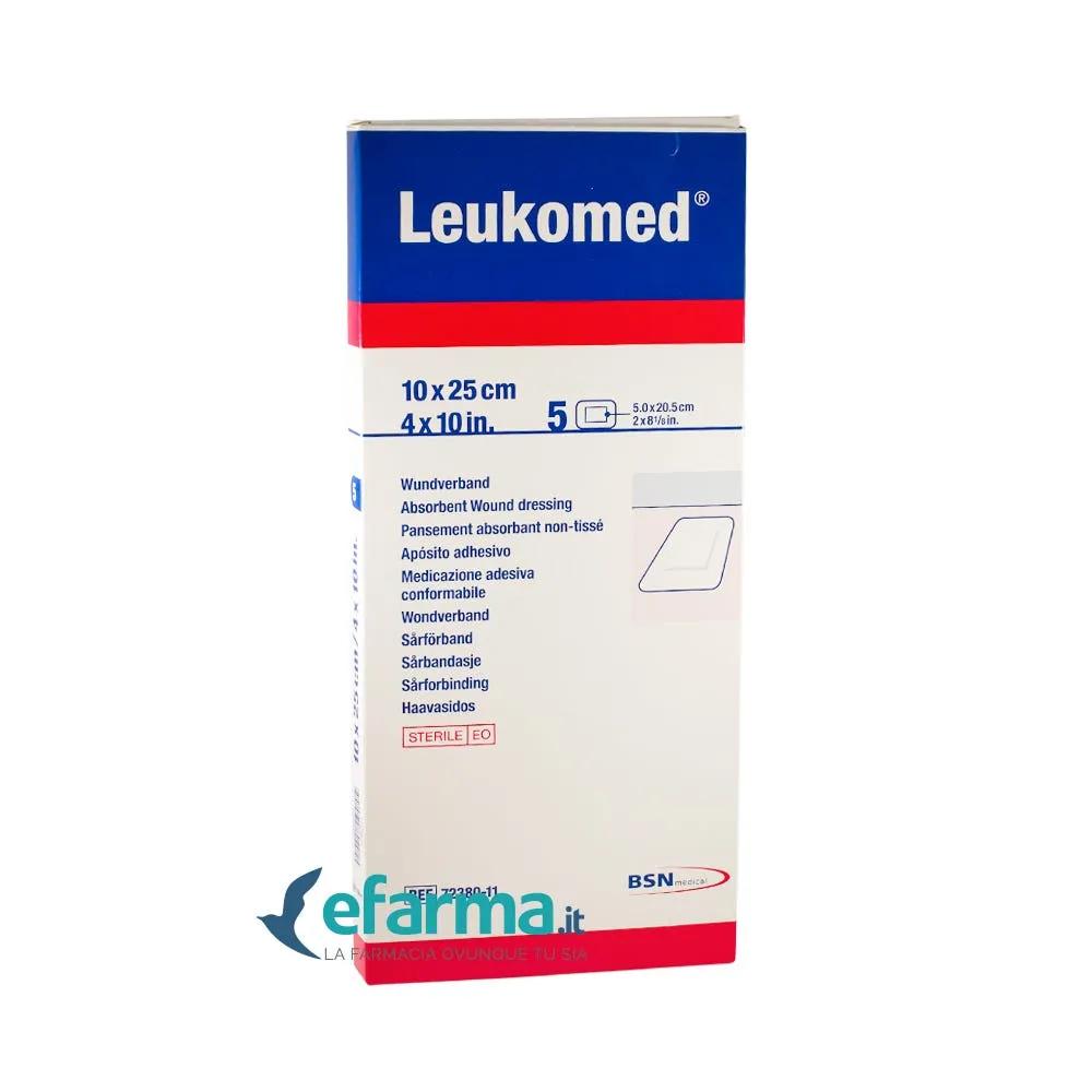 Leukomed Medicazione Autoadesiva Garza Tessuto Non Tessuto 10x25 Cm