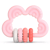 Suavinex Educational Silicone Teether Pink Cloud +6m
